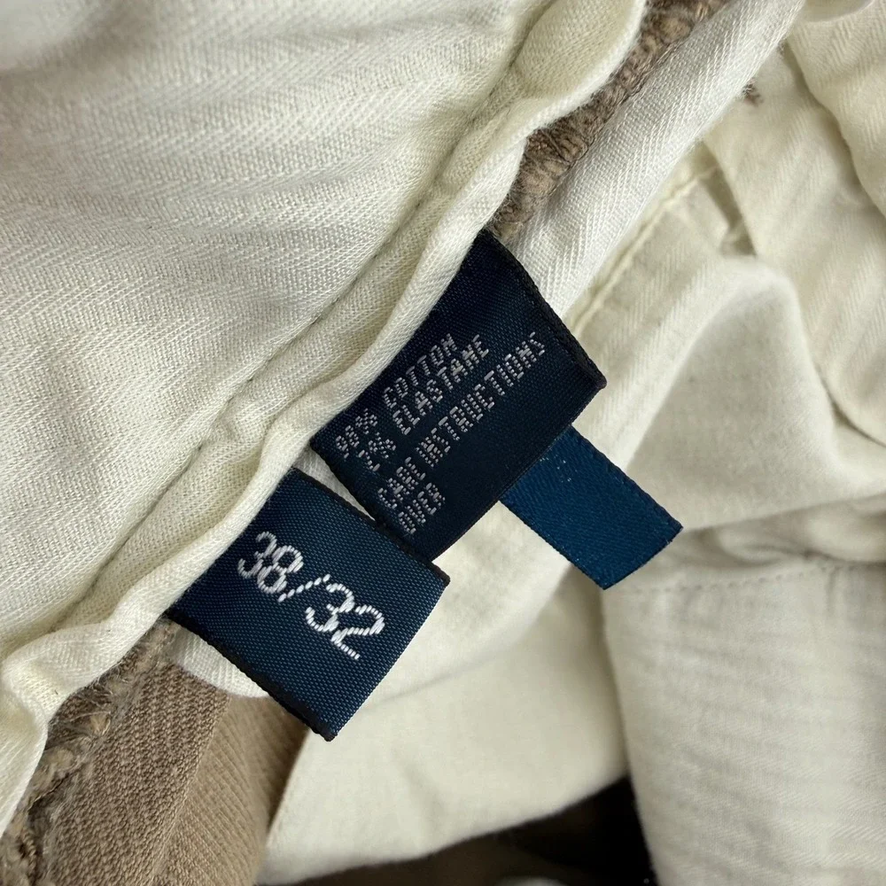 Polo‎ Ralph Lauren Mens Khaki Textured Chino Suffield Fit Pants Size 35x28.5